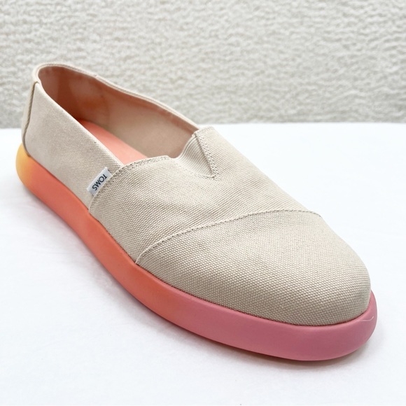 TOMS Womens Alpargata Mallow Canvas- Natural Canvas / Ombre Size 12 - Picture 4 of 8